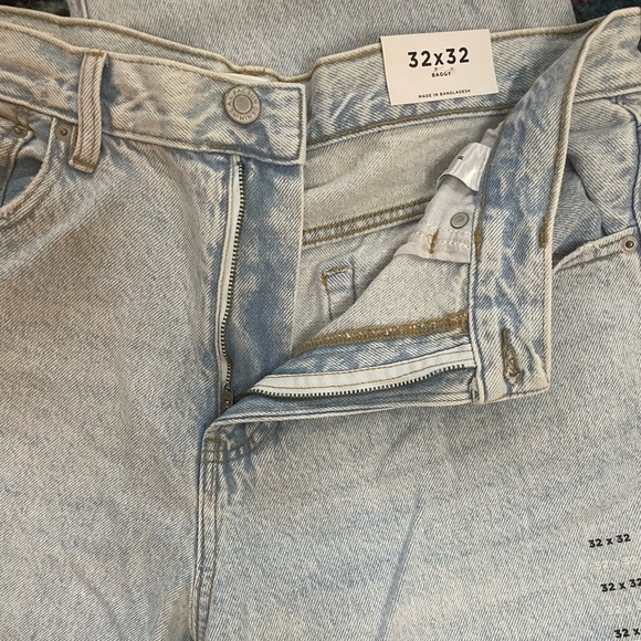 PacSun Baggy Straight Leg Jeans Light Indigo Blue Denim Mens Size 32x32 - Picture 10 of 14